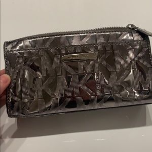 MICHAEL Michael Kors Silver Logo Cosmetic Bag